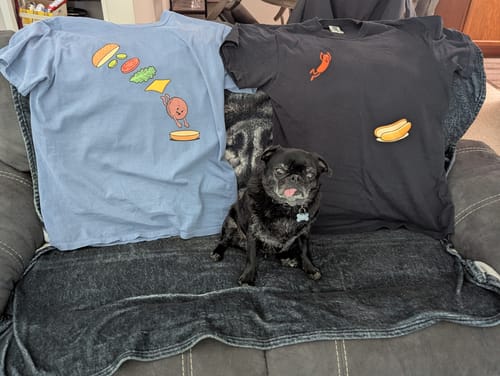 Customer photo review of Hotdog Dive — Premium Tee