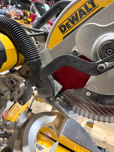 Customer photo review of DeWalt DWS779/780 Sliding Miter Saw Dust Collection