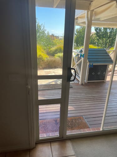Customer photo review of Patio Pet Door Insert