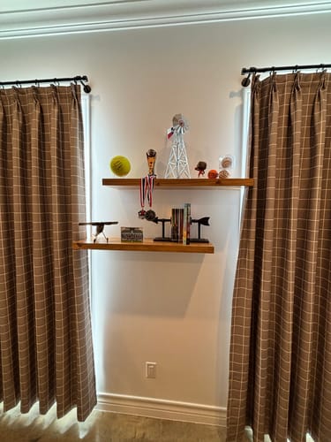 Customer photo review of Rustic Floating Shelves