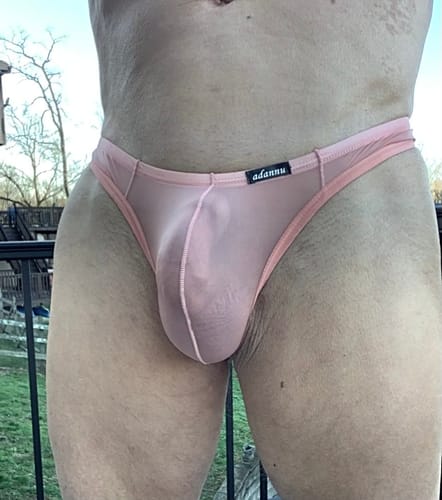 Customer photo review of 2 Pack Men's Sexy Semi-Transparent Thong