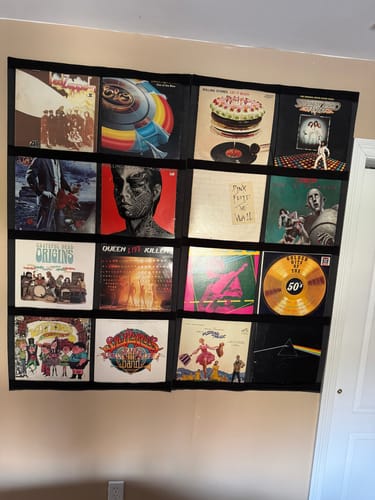 Customer photo review of 12" Vinyl Record Display Frame - LP Wall Storage