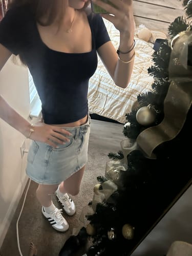 Customer photo review of Bamboo Cleo top (royal navy)