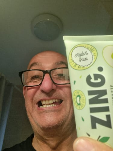 Customer photo review of Apple & Kiwi Toothpaste