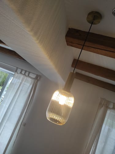 Customer photo review of Hängelampe aus Buntglas – Vintage & Dekorativ | Für Wohnzimmer & Esszimmer