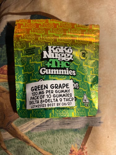Customer photo review of Green Grape THC GUMMIES 1200mg 10 CT