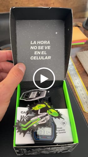 Reseña con vídeo de un cliente sobre Reloj Casio Vintage F-91W-1DG Clásico Líneas Azules