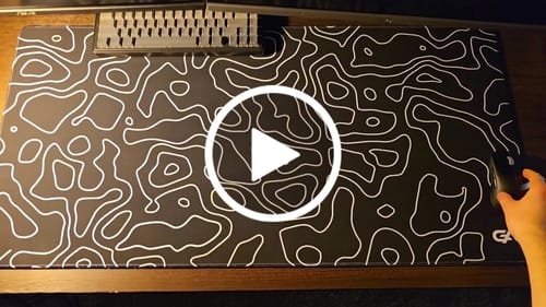 Customer video review of Black Topo Mousepad