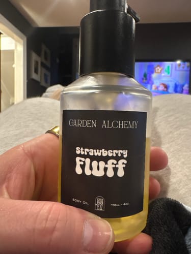 Customer photo review of STRAWBERRY FLUFF PERFUME BODY OIL