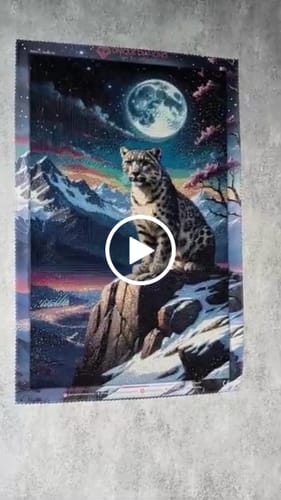 Customer video review of 5D Diamond Painting – Schneeleopard