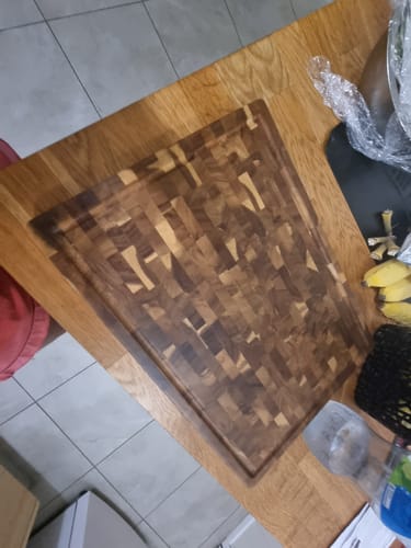 Customer photo review of Solid Walnut Cutting Board - PFAS Free