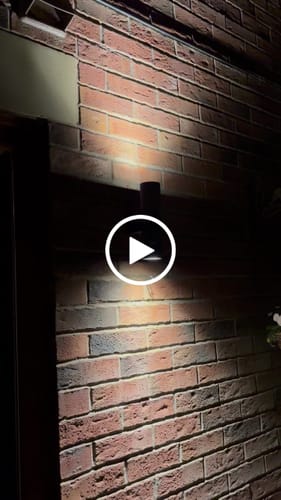 Customer video review of KNURLED Dark Bronze GU10 UP / DOWN IP44 Indoor/Outdoor Wall Light, Bi-Directional Wall-Mounted, Corrosion-Resistant Die-Cast Aluminium