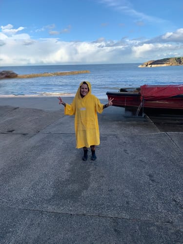 Customer photo review of BEACHBUM TOWEL ROBE - YELLOW