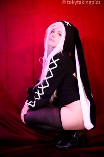 Customer photo review of Cosplay Heart-Lock Floppy Bunny Jumpsuit KO103