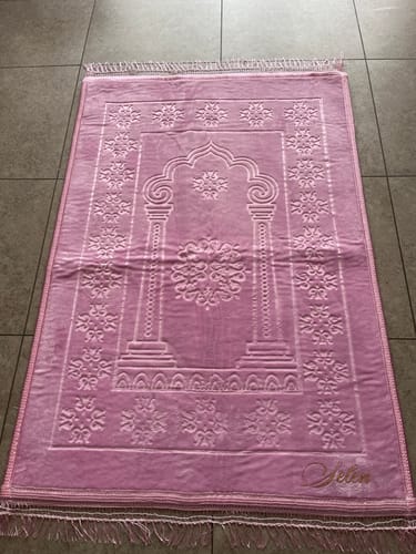 Customer photo review of Box tapis de prière épais rose