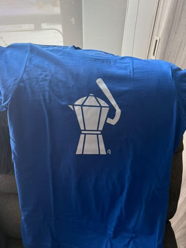 Customer photo review of Espresso Baseball T-Shirt