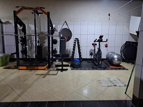 Customer photo review of Kit 7 Estação De Musculação Mega Rack Full Com Polia Móvel Flutuante