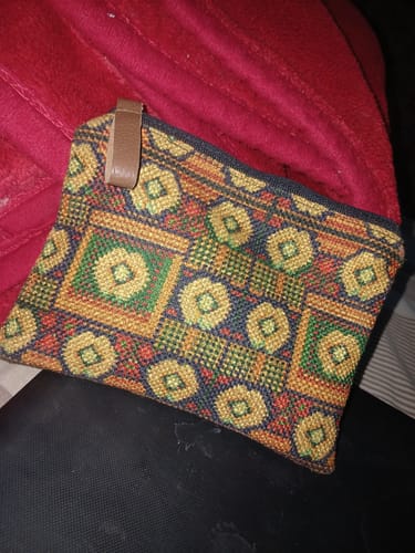 Customer photo review of Jazzy Pouch – Multicolor Pattern