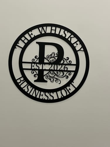 Customer photo review of Custom Metal Family Established Monogram Wall Art - 20+ Color Options
