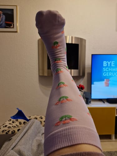 Kundenbewertung mit Foto zu Kompressionssocken Frühlings Kollektion
