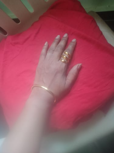 Customer photo review of Spiral Three Layer Gold Ring