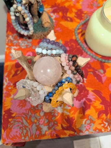 Customer photo review of Rose Quartz Sphere