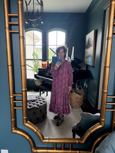 Customer photo review of SSYS Rowan Long Sleeve Maxi Dress In Bright Floral