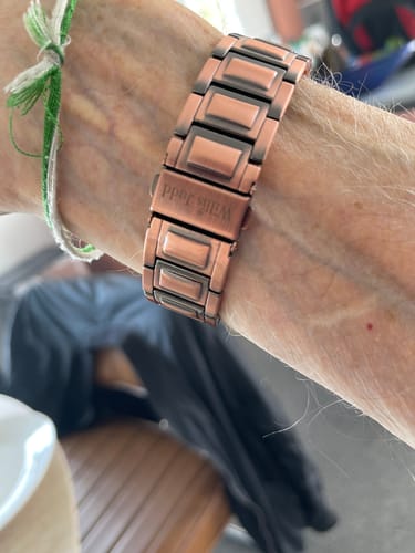 Customer photo review of Mens Copper Magnetic Bracelet TRIPLE Power