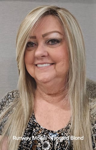 Customer photo review of RUNWAY MODEL - Frosted Blonde