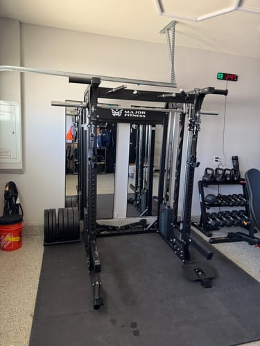 Customer photo review of Major Fitness B52 All-In-One Home Gym Smith Machine