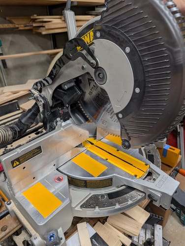 Customer photo review of Dust Collection Chute for Dewalt DW715/716 12" Non-Sliding Miter Saw