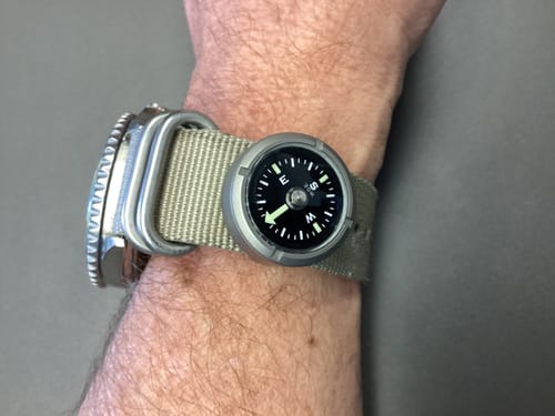 Customer photo review of W.O.E. Submersible Wrist Compass 2.0