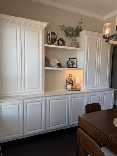 Customer photo review of Rustic Floating Shelves