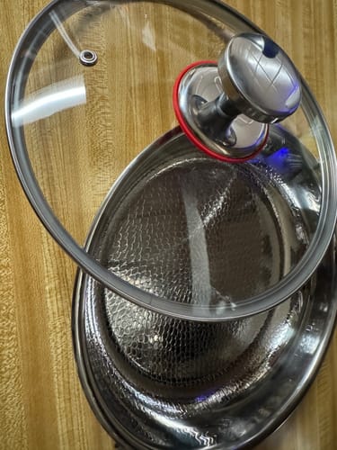 Customer photo review of Hand-Hammered Titanium Pan
