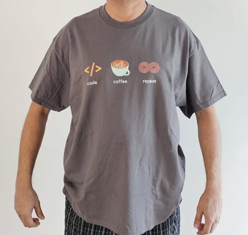 Customer photo review of Code coffee repeat T-Shirt