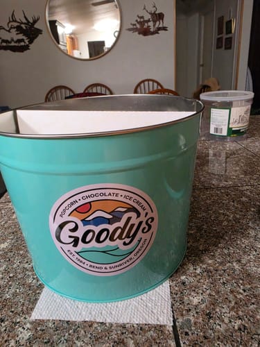 Customer photo review of Build Your Own Popcorn Tin | 2 Flavor