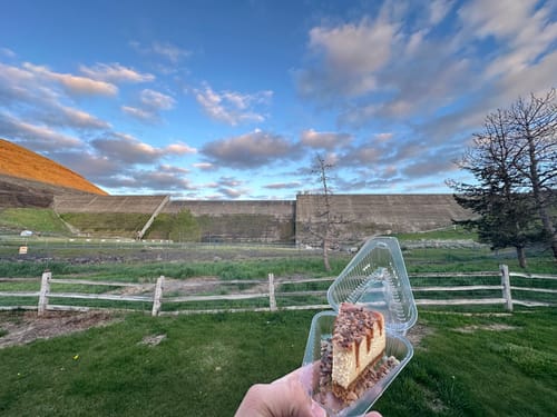 Customer photo review of Seasonal Cheesecake - Almond Joy