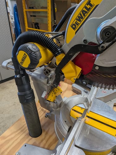 Customer photo review of Dust Collection Chute for DeWalt DWS779/780 Sliding Miter Saw