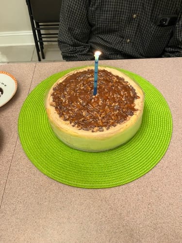 Customer photo review of Salted Caramel Cheesecake