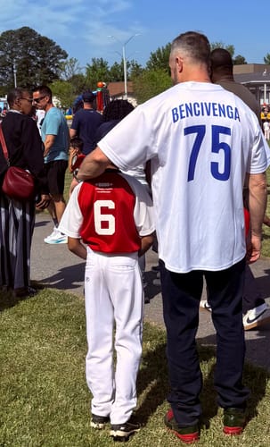 Customer photo review of Italy Baseball Jersey - White - Custom Name + Number