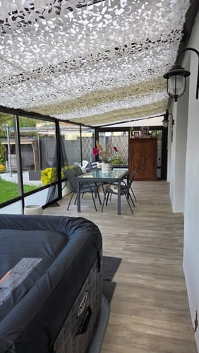 Customer photo review of Filet de camouflage renforcé blanc