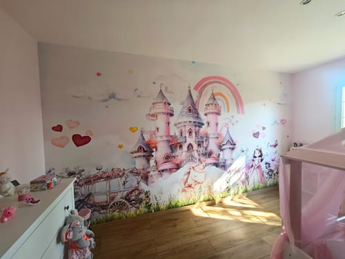 Customer photo review of Papier Peint Princesse Univers Magique