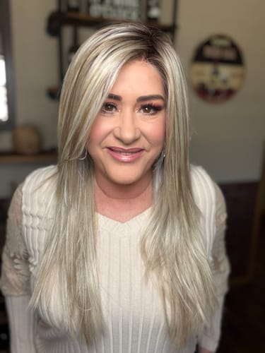 Customer photo review of RUNWAY MODEL - Sandy Blonde