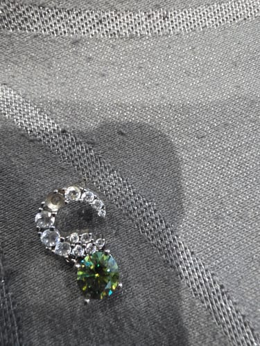 Customer photo review of Lune d’Or Earrings