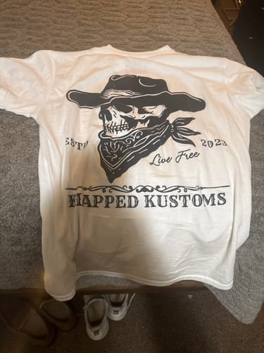 Customer photo review of "OUTLAW" Tee