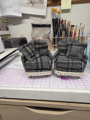 Customer photo review of Arm Chair Pin Cushion FREE PATTERN
