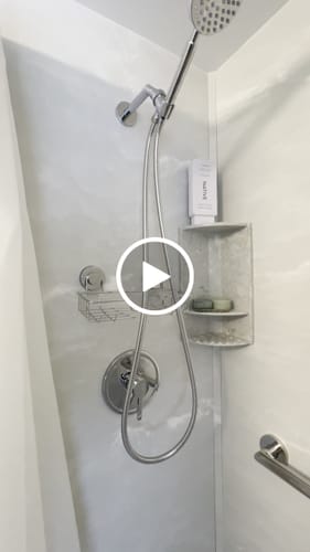 Customer video review of 1-Handle Shower System with 1-Spray Handheld
