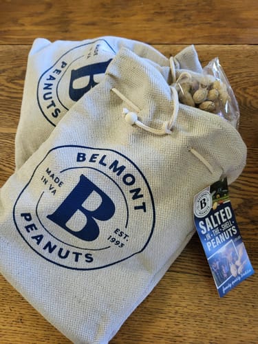 Customer photo review of Salted In-Shell Peanuts w/ Burlap Bag