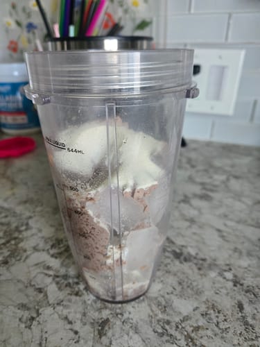 Customer photo review of Chocolate Salted Caramel Shake