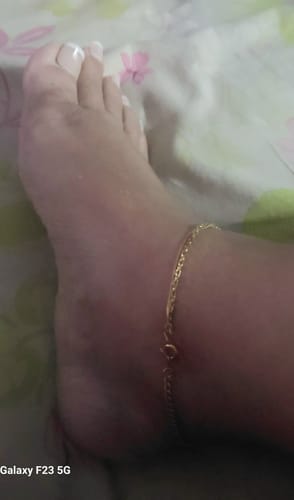 Customer photo review of Two Layered Solid Cable Anklet